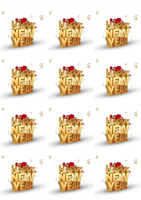 Happy New Year 12 nápisů